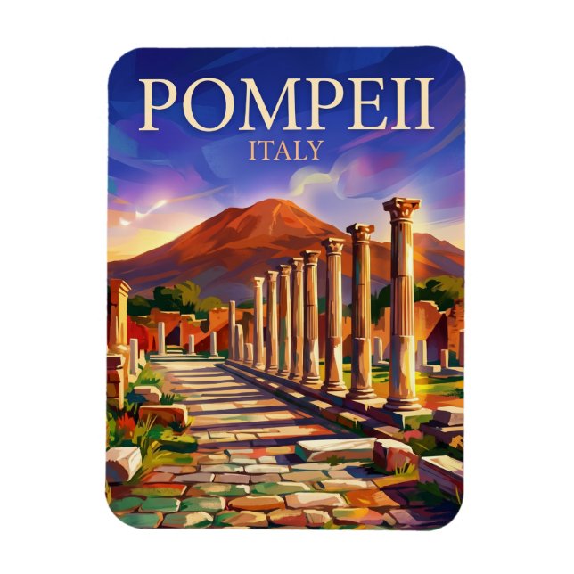 Pompejis arkeologiska park Italien Magnet (Vertikal)
