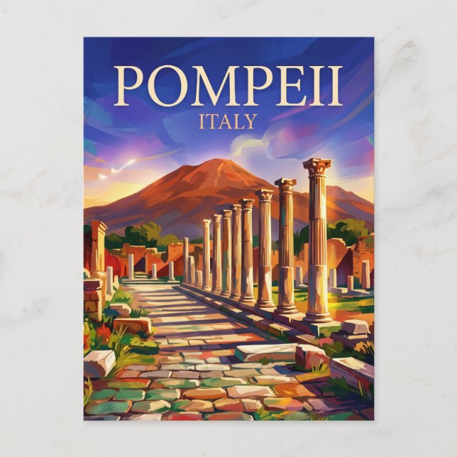 Pompejis arkeologiska park Italien Vykort (Framsida)