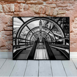 Pompidou Center Black & White Fine Art Photography Poster