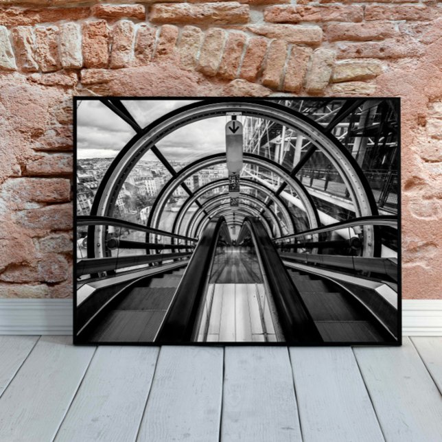 Pompidou Center Black & White Fine Art Photography Poster (Skapare uppladdad)