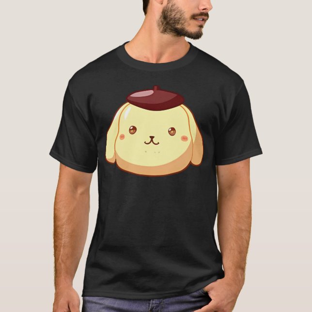 Pompom Pudding Hund T Shirt (Framsida)
