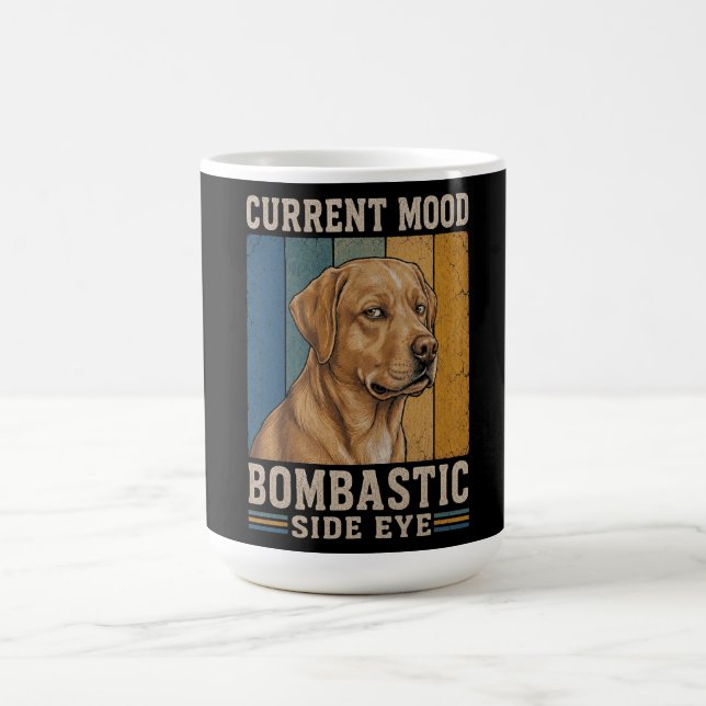 Pompös Labrador med Sidoblick Retro Rolig Hunddesi Kaffemugg (Center)