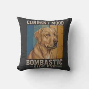Pompös Labrador med Sidoblick Retro Rolig Hunddesi Kudde