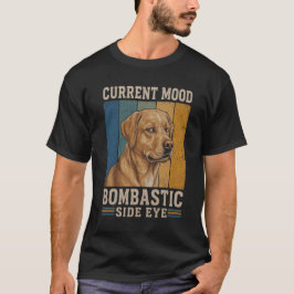 Pompös Labrador med Sidoblick Retro Rolig Hunddesi T Shirt