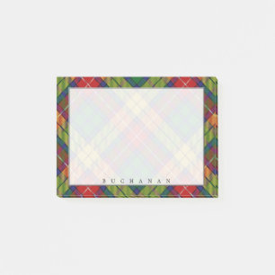 Pompös skotsk klan Buchanan Tartan Post-it Block
