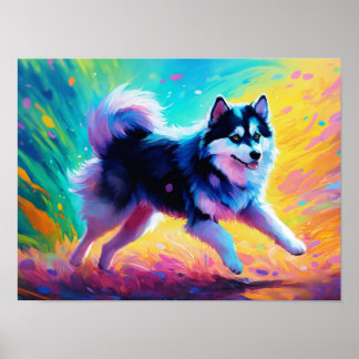 "Pomskij's Dance: Vibrant Freedom in Art" Poster