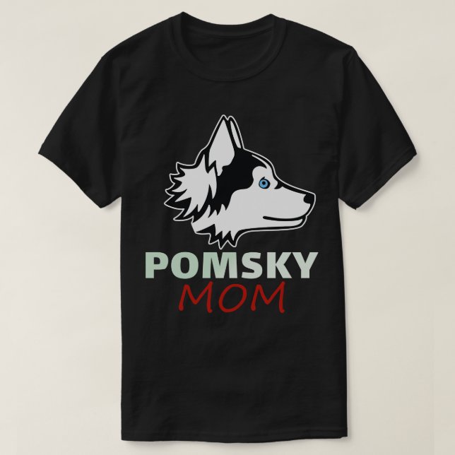Pomsky för Mamma Rolig hund Pomsky älskare Funny I T Shirt (Design framsida)