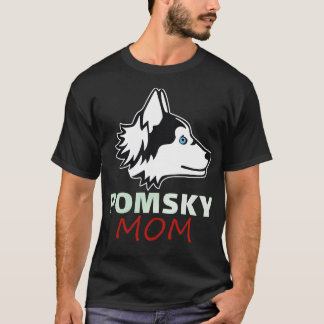 Pomsky för Mamma Rolig hund Pomsky älskare Funny I T Shirt