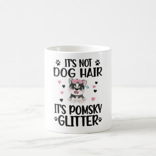 Pomsky Hund älskare Pomsky Owner Pomsky Mamma Pap Kaffemugg