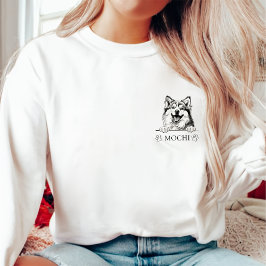 Pomsky Hund Personlig Hand Teckning T Shirt