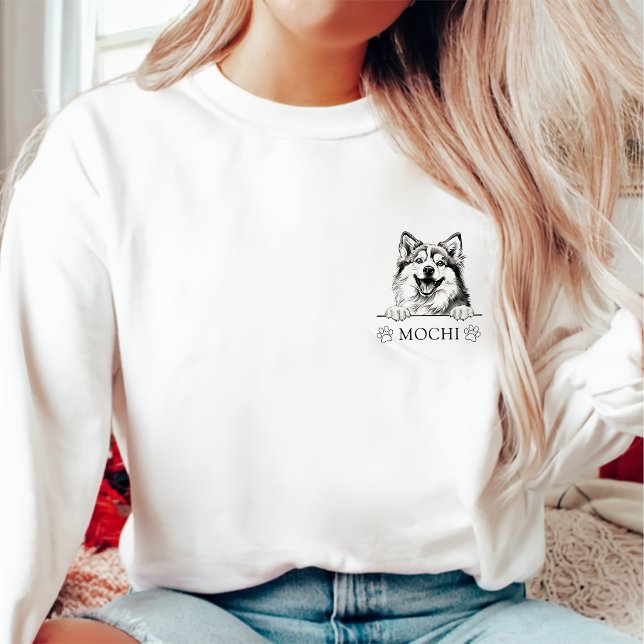 Pomsky Hund Personlig Hand Teckning T Shirt (Skapare uppladdad)