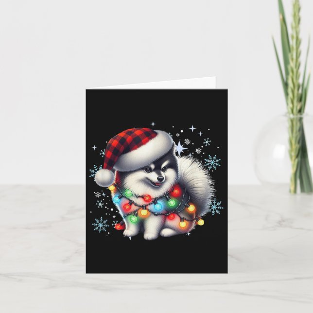 Pomsky-julgåvor till Pomsky Älskare Uni-vuxen Kort (Framsida)