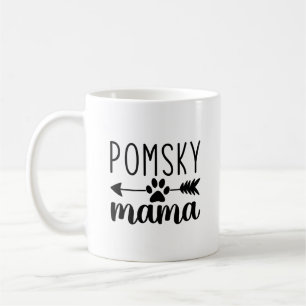 Pomsky Mamma Funny Pomsky Hund Mamma Kaffemugg