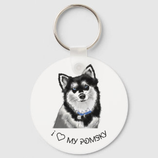 Pomsky Nyckelring