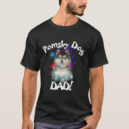 Pomsky Pappa Hund älskare Best Hund Pappa T Shirt