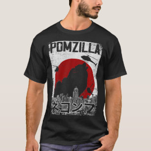 Pomzilla Vintage retro Pommern Hund 50 T Shirt
