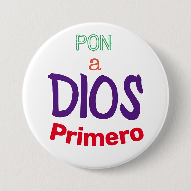 pon a Dios Primero Knapp (Framsida)