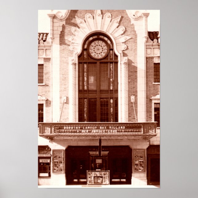 Ponca City Oklahoma Poncan Theater 1938 Poster (Framsidan)