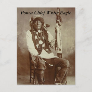 Ponca hövding White Eagle vykort