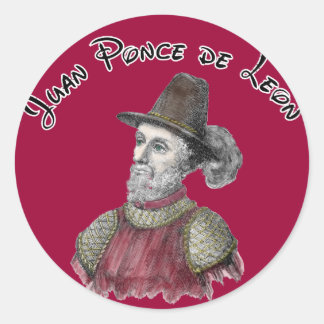 Ponce de Leon-dekal Runt Klistermärke