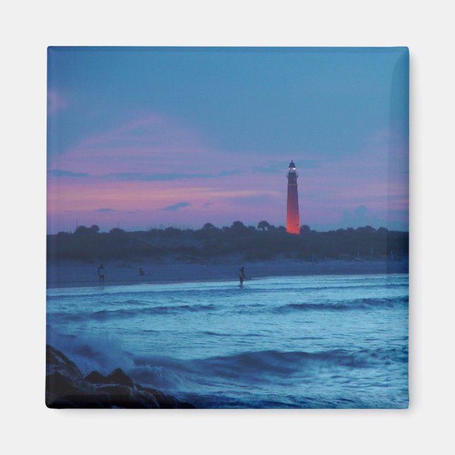Ponce de Leon Inlet Lighthouse Dusk Magnet (Framsidan)