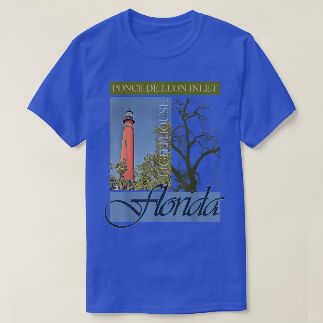 Ponce De Leon Inlet Lighthouse Florida 1887 Design T Shirt (Design framsida)