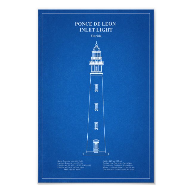 Ponce de Leon Inlet Lighthouse - Florida - AD Fototryck (Framsidan)