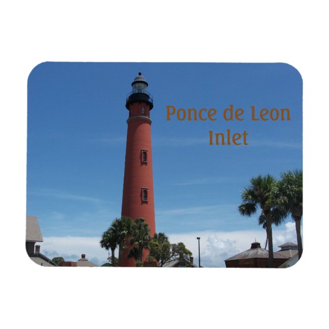 Ponce de Leon Inlet Lighthouse, Florida Magnet (Horisontell)