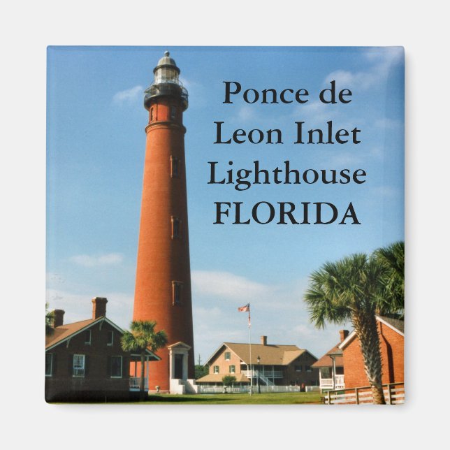 Ponce de Leon Inlet Lighthouse, Florida Magnet (Framsidan)