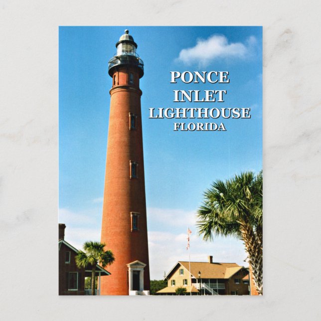 Ponce de Leon Inlet Lighthouse, Florida Postcard Vykort (Framsida)