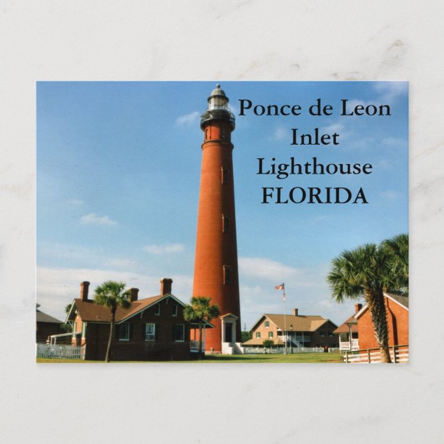 Ponce de Leon Inlet Lighthouse, Florida Postcard Vykort (Framsida)