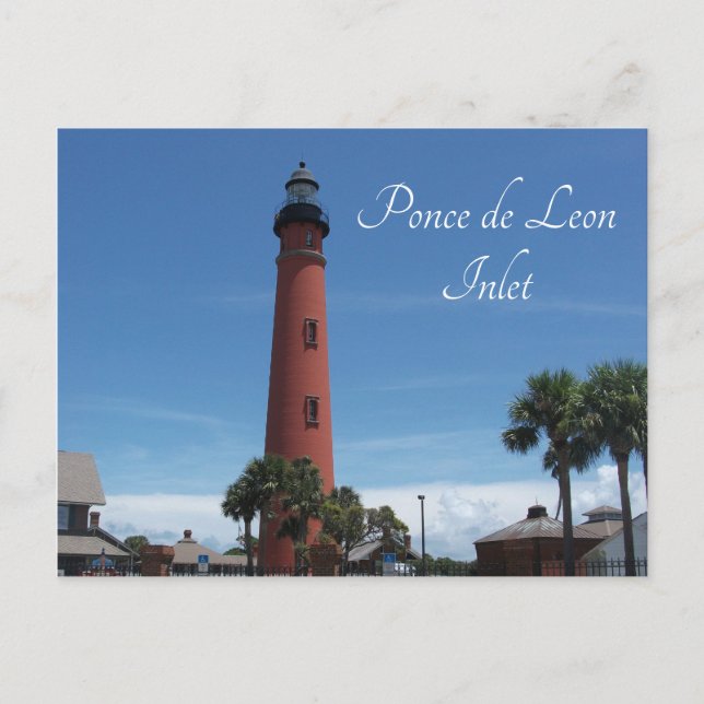 Ponce de Leon Inlet Lighthouse, Ponce Inlet, FL Vykort (Framsida)