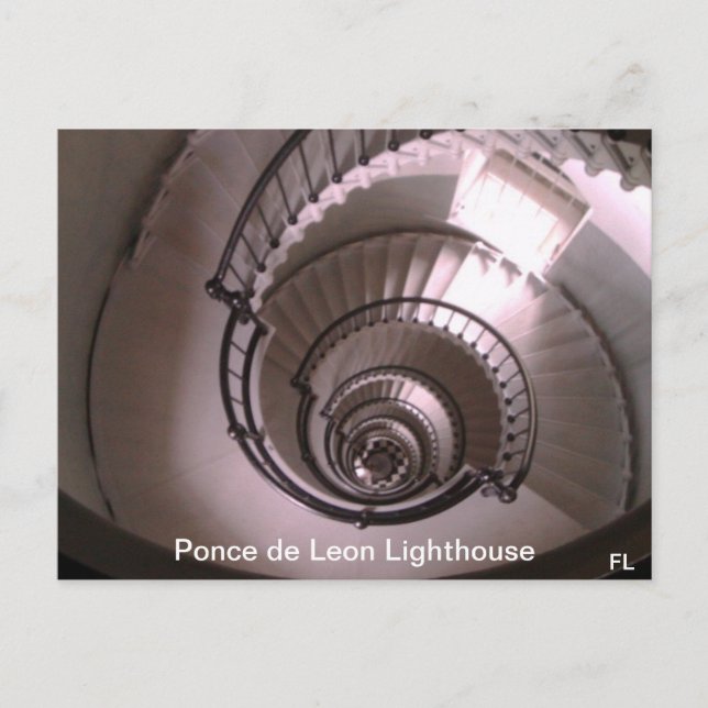 Ponce de León Inlet Lighthouse Stairwell Vykort (Framsida)