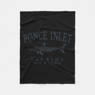 Ponce inlet florida haj retro skiffer konst fiske fleecefilt