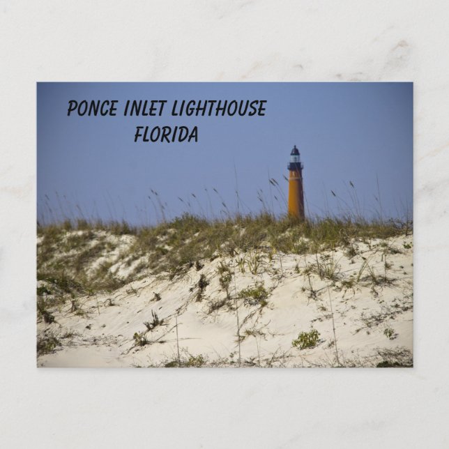 Ponce Inlet Lighthouse Florida Beach Personalize Vykort (Framsida)