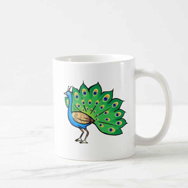 Ponce påfågel kaffemugg (Höger)