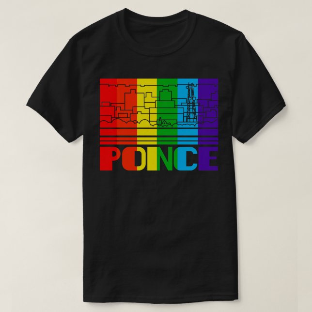 Ponce-Pridet Ponce LGBT Gift LGBTQ Supporter Tee P (Design framsida)