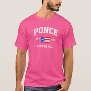 Ponce Puerto Rico Vintage Boricua Flagga Athletic T Shirt