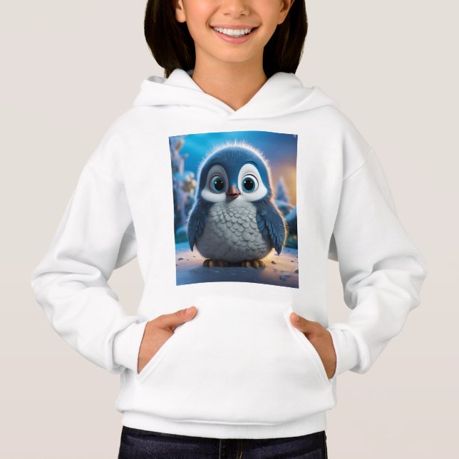 Poncho - En mjuk bebispingvin T Shirt (Framsida)