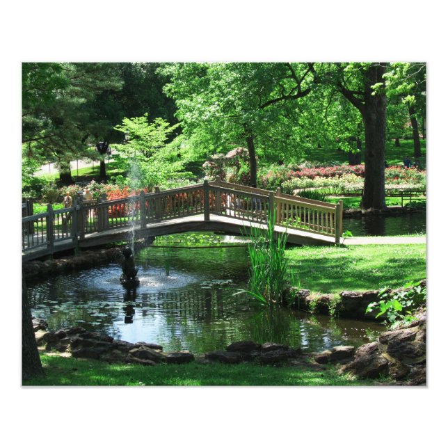 Pond Bridge Photo Fototryck (Framsidan)