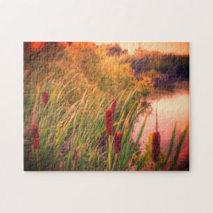 Pond Cattails & Willow Träd Pussel