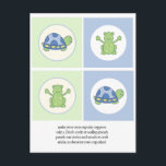 Pond Friends Turtle och Frog Cuppie Toppers Vykort<br><div class="desc">Våra DIY Cuppie Toppers lägger till den avslutande beröringen till party, som är tryckt på glansigt 120 lb lagrar! Använda för babydusch eller födelsedagsfester! Du kan ändra ordalydelsen genom att skriva i fält eller klicka på knappen "anpassa" om du vill ändra teckensnittet stil, färg, storlekt eller radera. Koordinerar våra inbjudningar...</div>