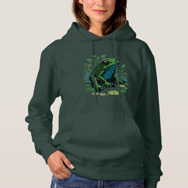 Pond Frog Art T Shirt (Framsida)