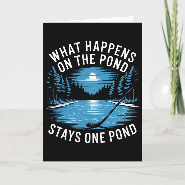 Pond Hockey Humor Shinny  Kort (Framsida)