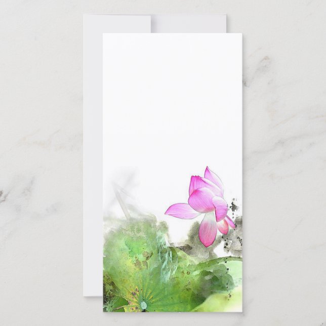 POND LOTUS l kinesisk penselmålning (Framsida)