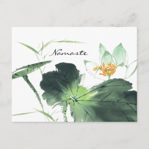 POND LOTUS PEACE L Kinesisk penselmålning Vykort