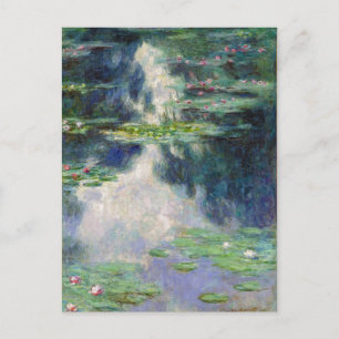 Pond med Vatten Lilies Monet Fine Art Vykort