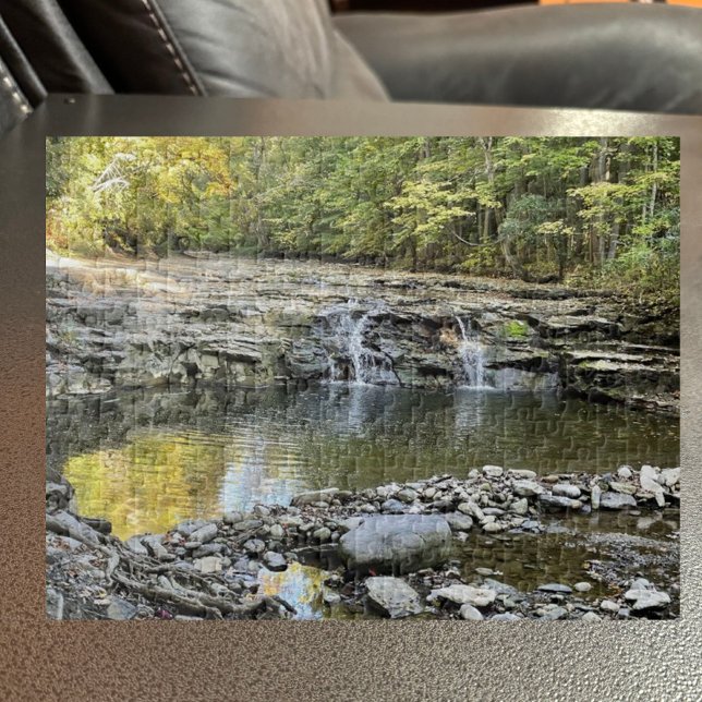 Pond med Waterfall Puzzle Pussel (Skapare uppladdad)