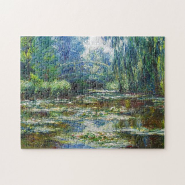 Pond och japansk Bridge Monet Fine Art Pussel (Horisontell)