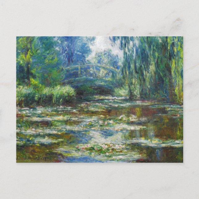 Pond och japansk Bridge Monet Fine Art Vykort (Framsida)